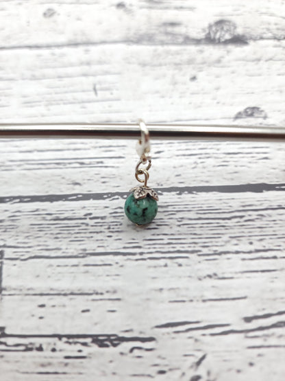 Green Bead Stitch Marker Set