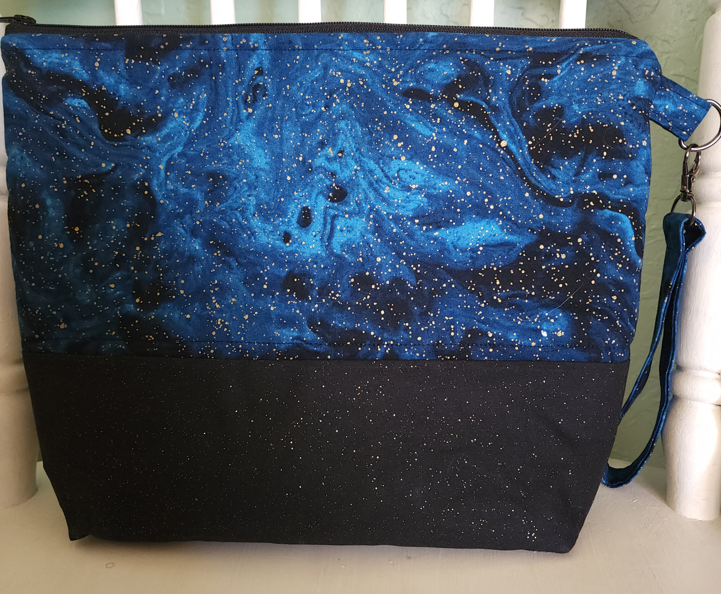 Blue Galaxy Swirls Project Bag